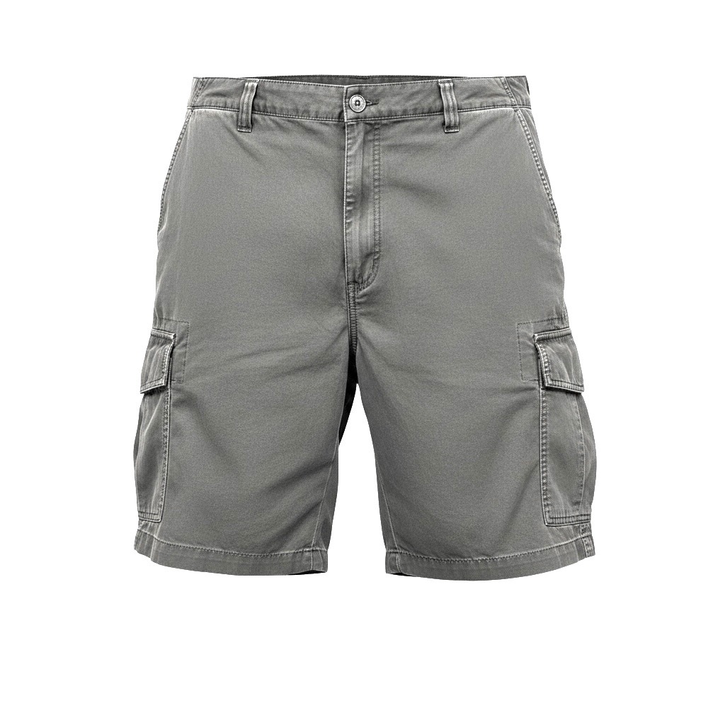 New Roundtree & Yorke Mens Cargo Shorts Gray Size 46 Straight Fit Tall Man